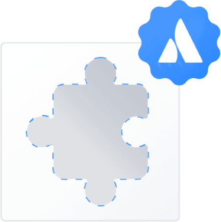 Construção com o logotipo da Atlassian