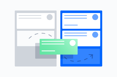 Moving cards in board