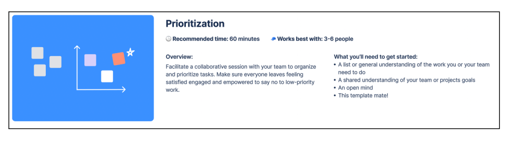 Prioritization matrix screenshot.