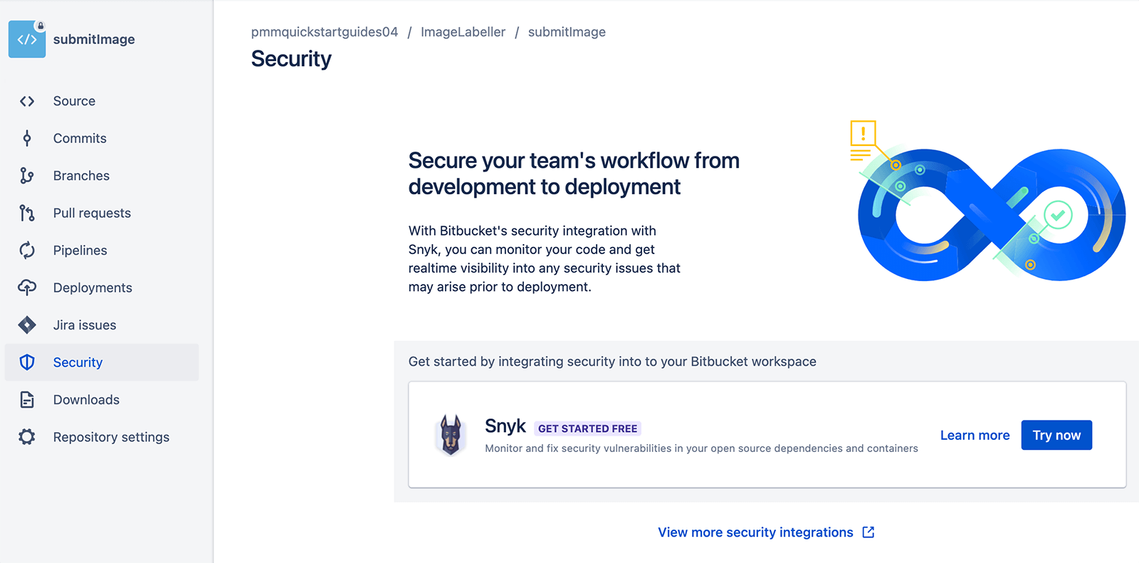 Bitbucket 이미지에 Snyk 통합 추가