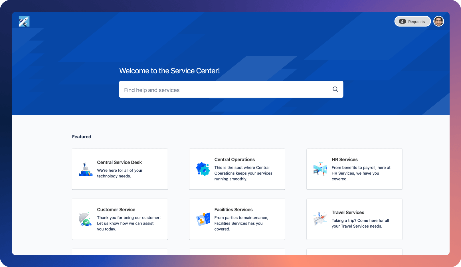 Jira Service Management product screen