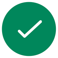 Marca de verificación verde