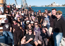 Sydney Atlassians on a boat