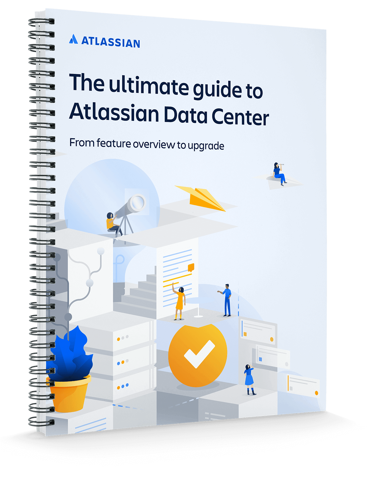 Portada del pdf de la guía definitiva de Atlassian Data Center