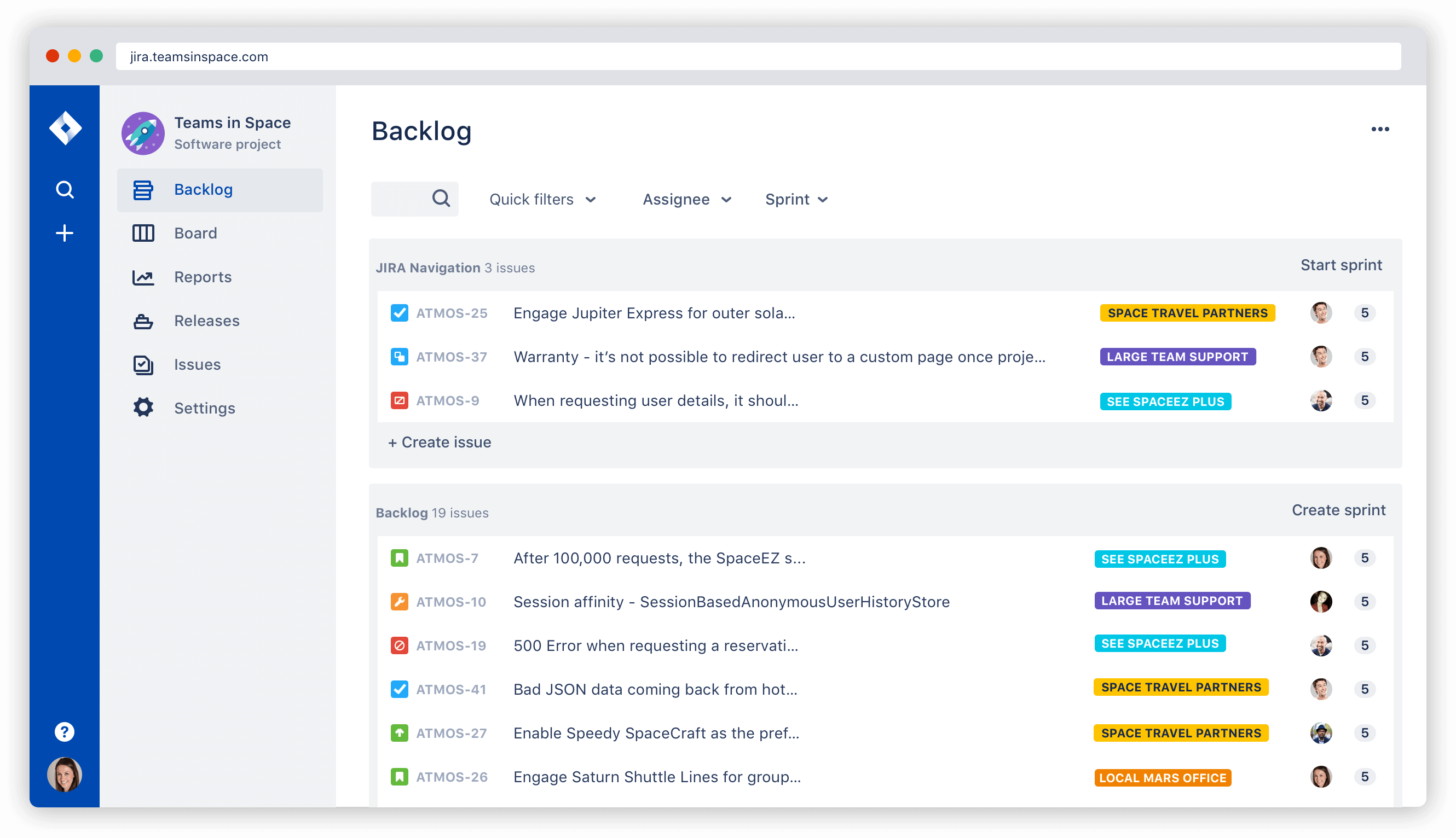 Preparação do backlog e relatórios ágeis
