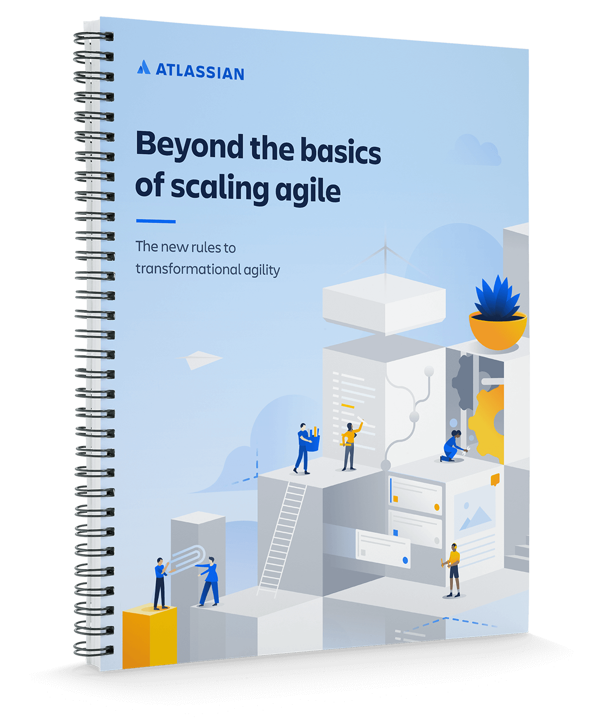 Portada de “Beyond the basics of scaling agile" (Más allá de los fundamentos básicos del escalado de la metodología ágil)