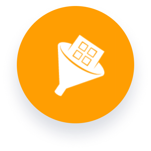 Logo de filtre de données d'entreprise