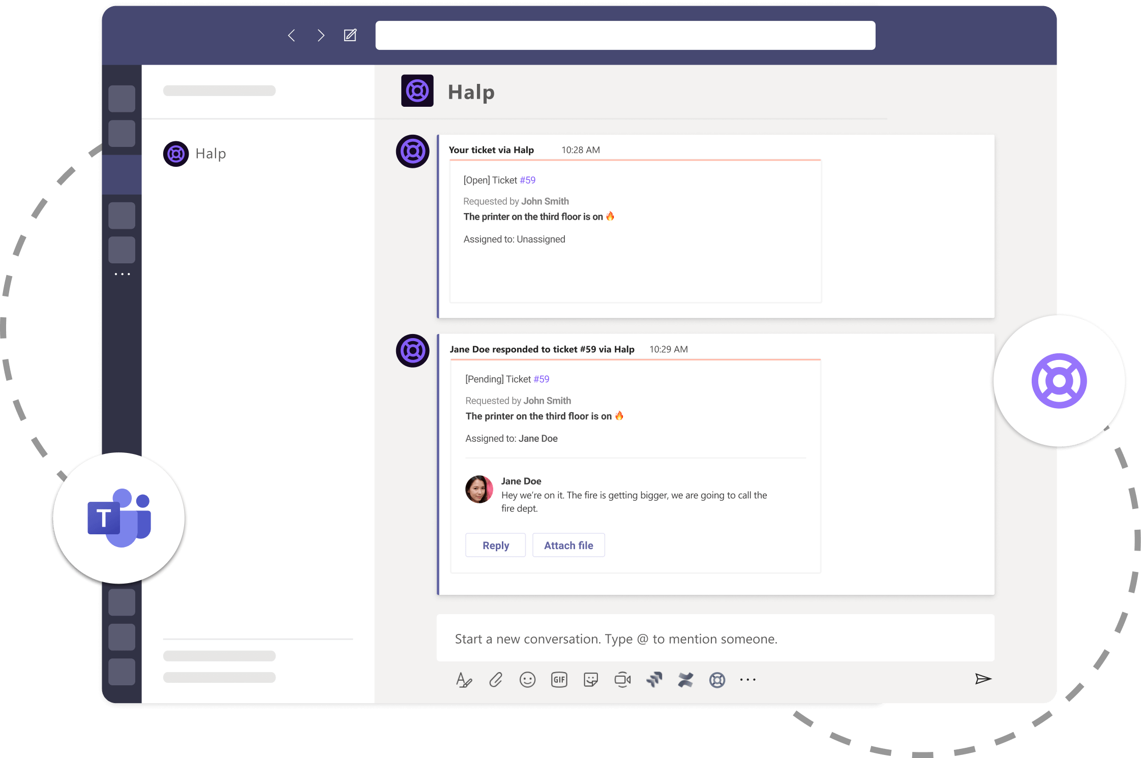 A ticketing helpdesk for support in Microsoft Teams