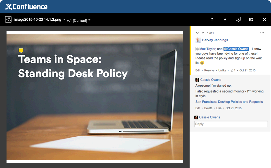 Share and discuss files in one place