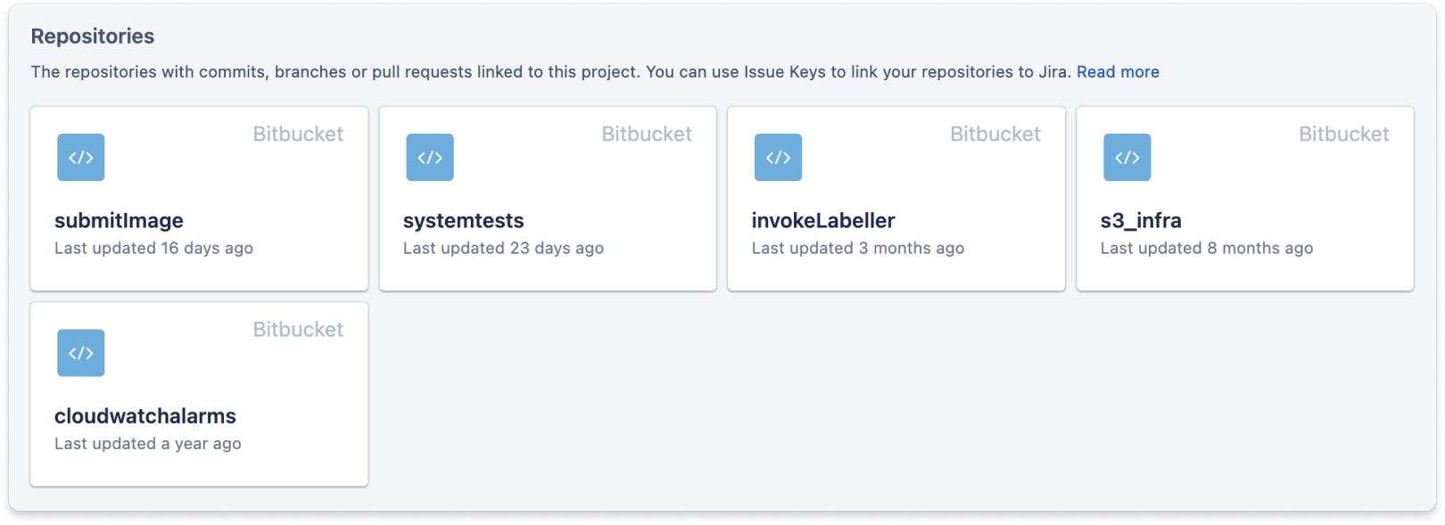 Screenshot of integrating source control with work trackign