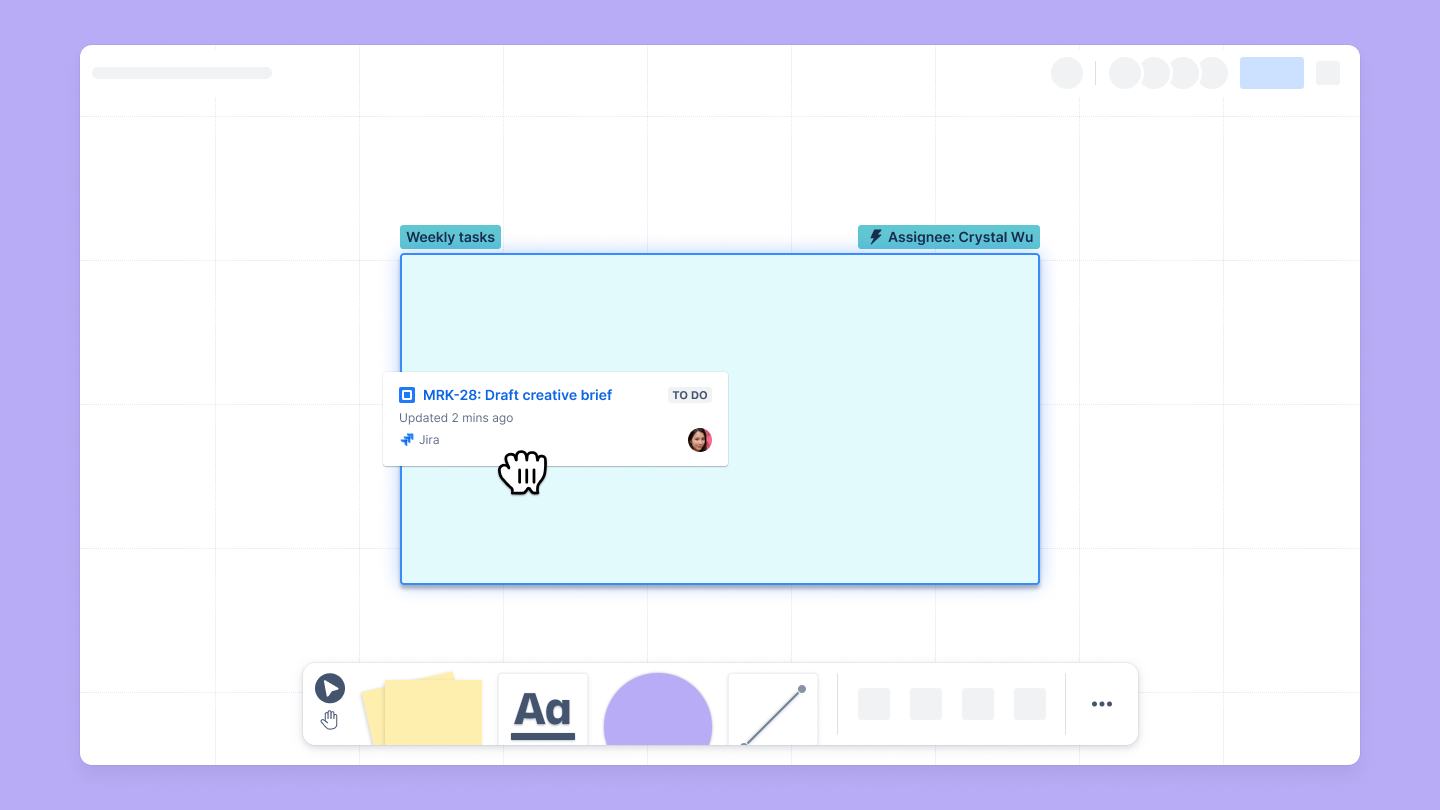 “拖动 Jira 工作项”屏幕截图。
