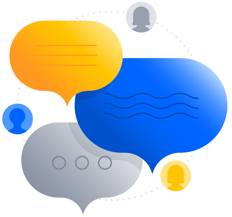 Illustration of message bubbles