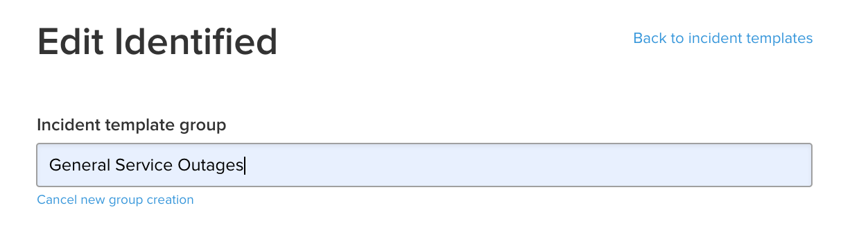 Screenshot zum Aktualisieren einer Vorlagengruppe