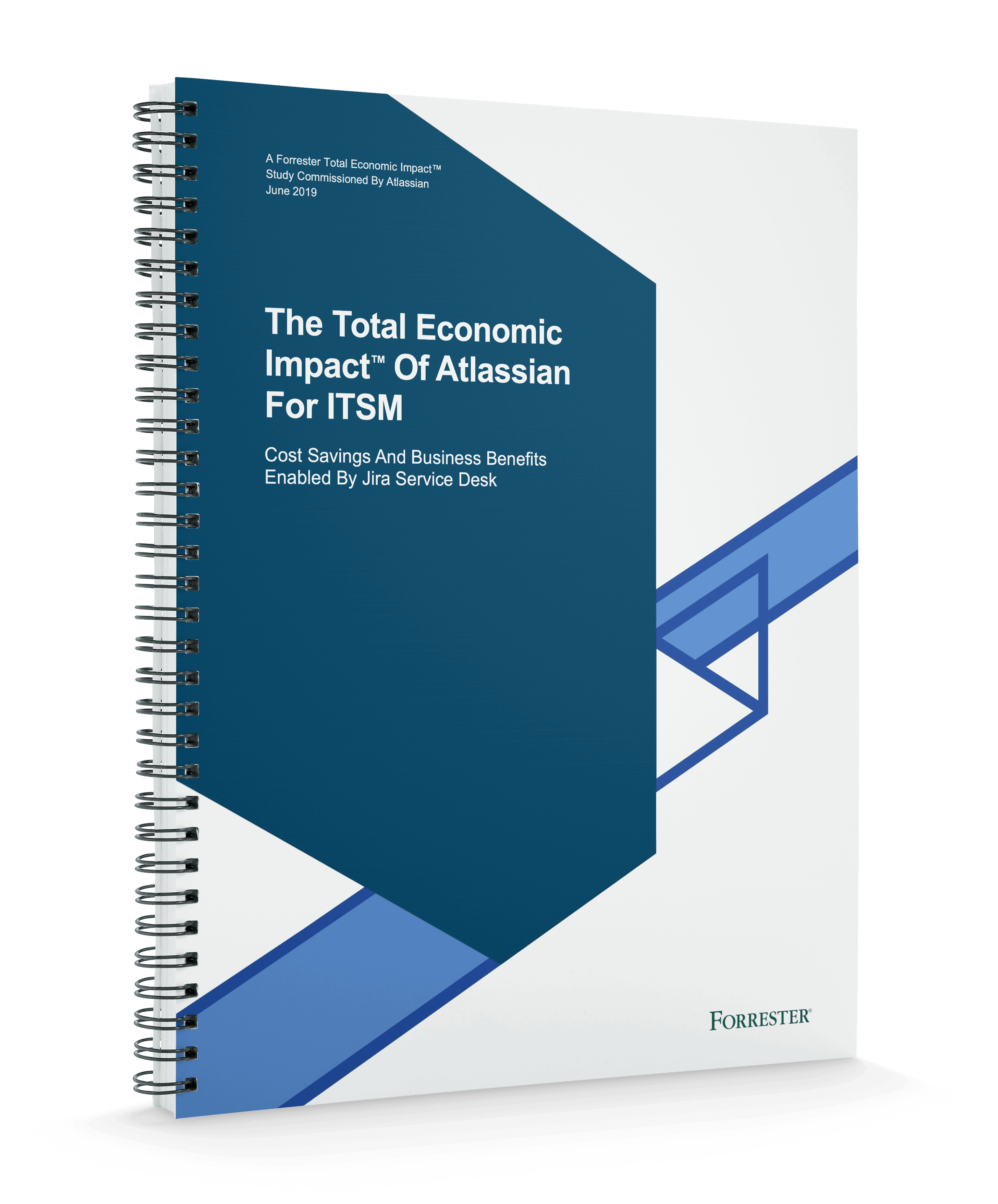 Boekomslag van Forrester's Total Economic Impact™ van Atlassian voor ITSM