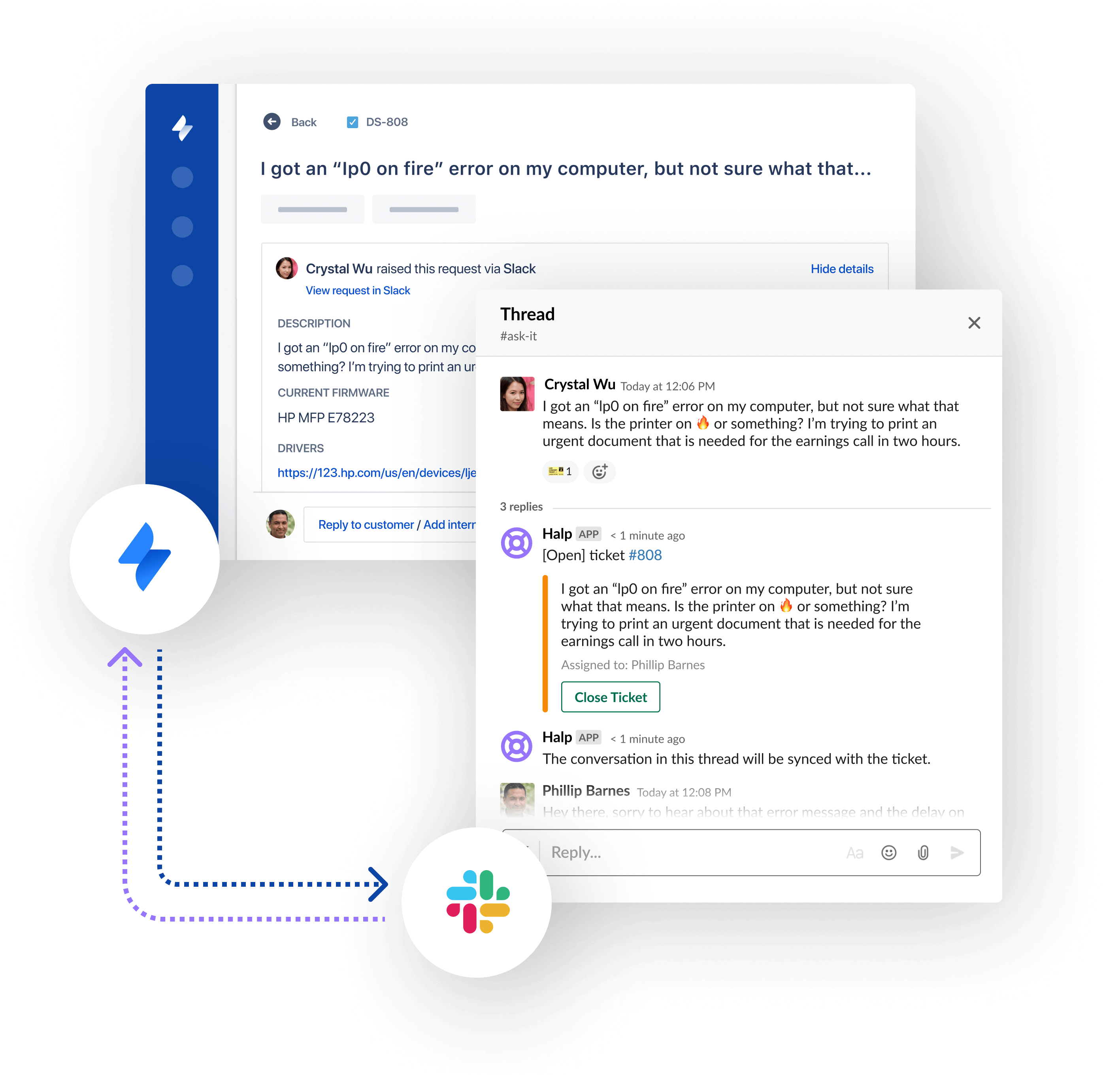 Turn messages into tickets