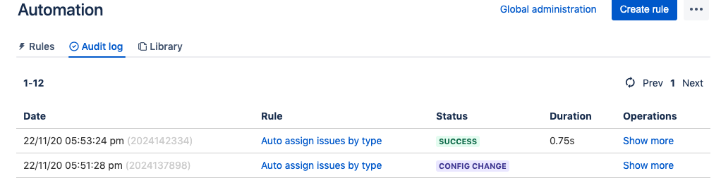 Ora che la regola è stata abilitata, puoi attivarla creando alcuni ticket all'interno del progetto.