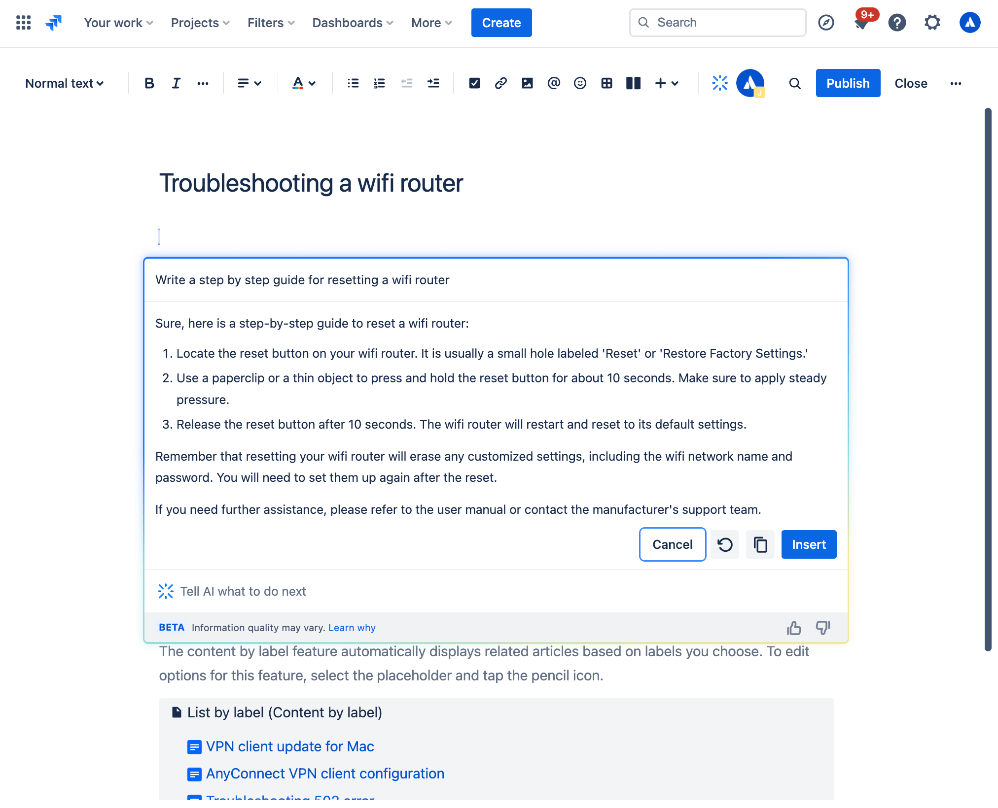 screenshot of Service level agreement (SLA) settings