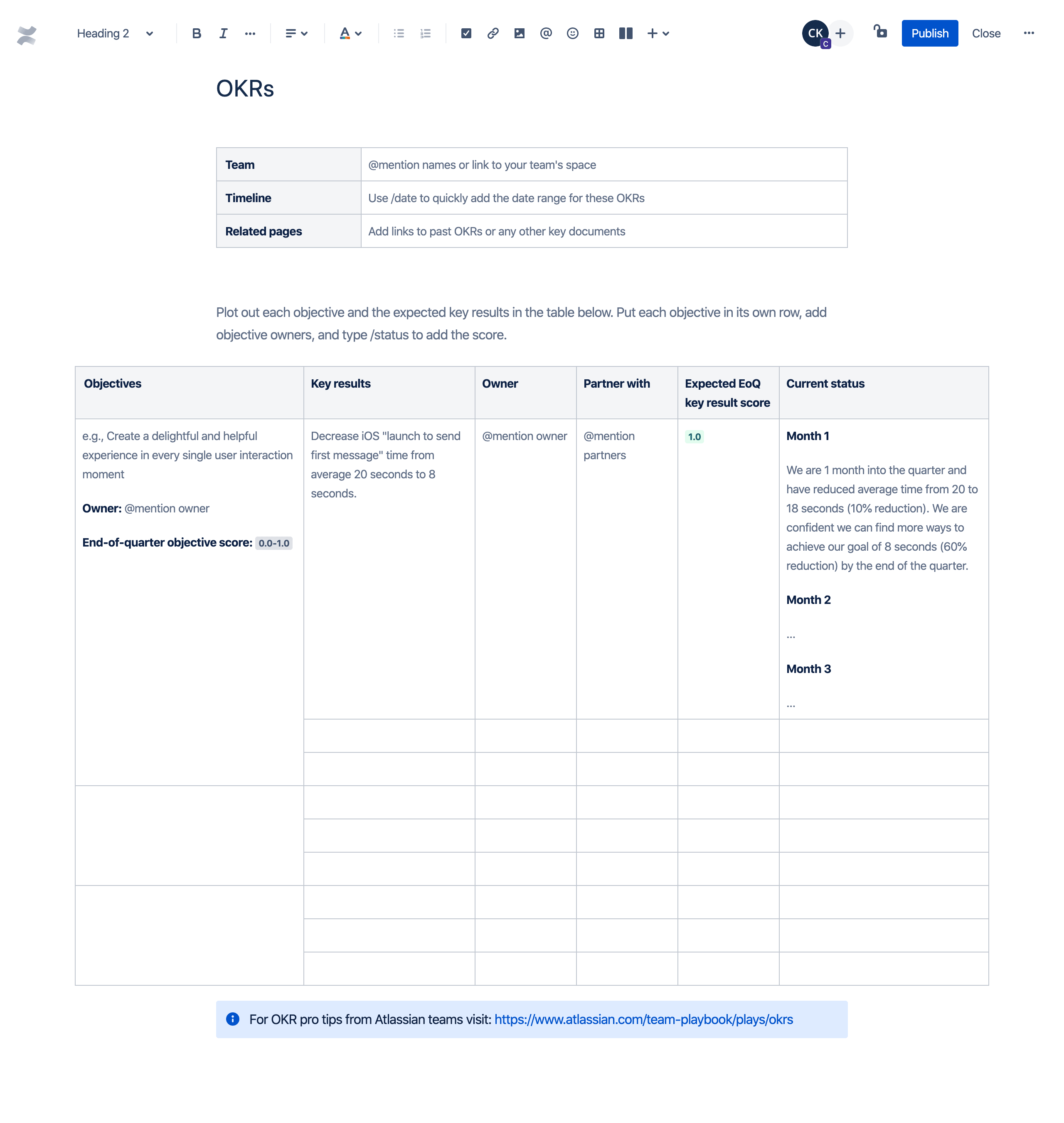 Шаблон OKR | Atlassian