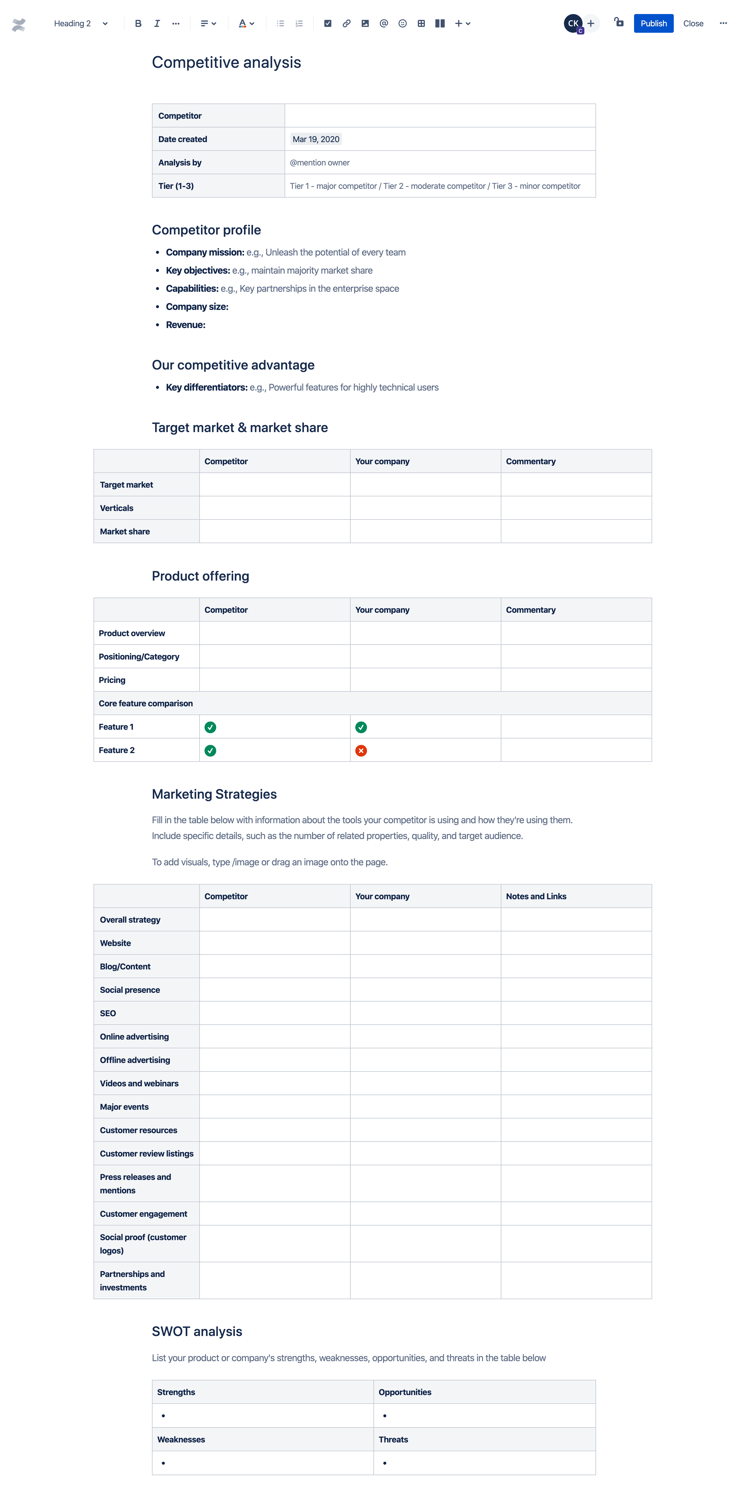 Competitive Analysis Template | Atlassian