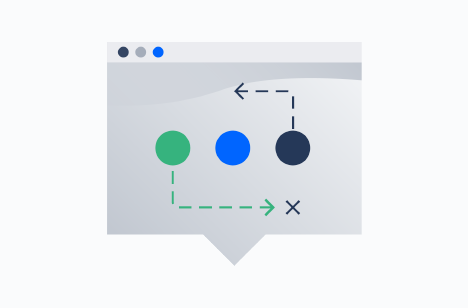 Browser with shapes and arrows