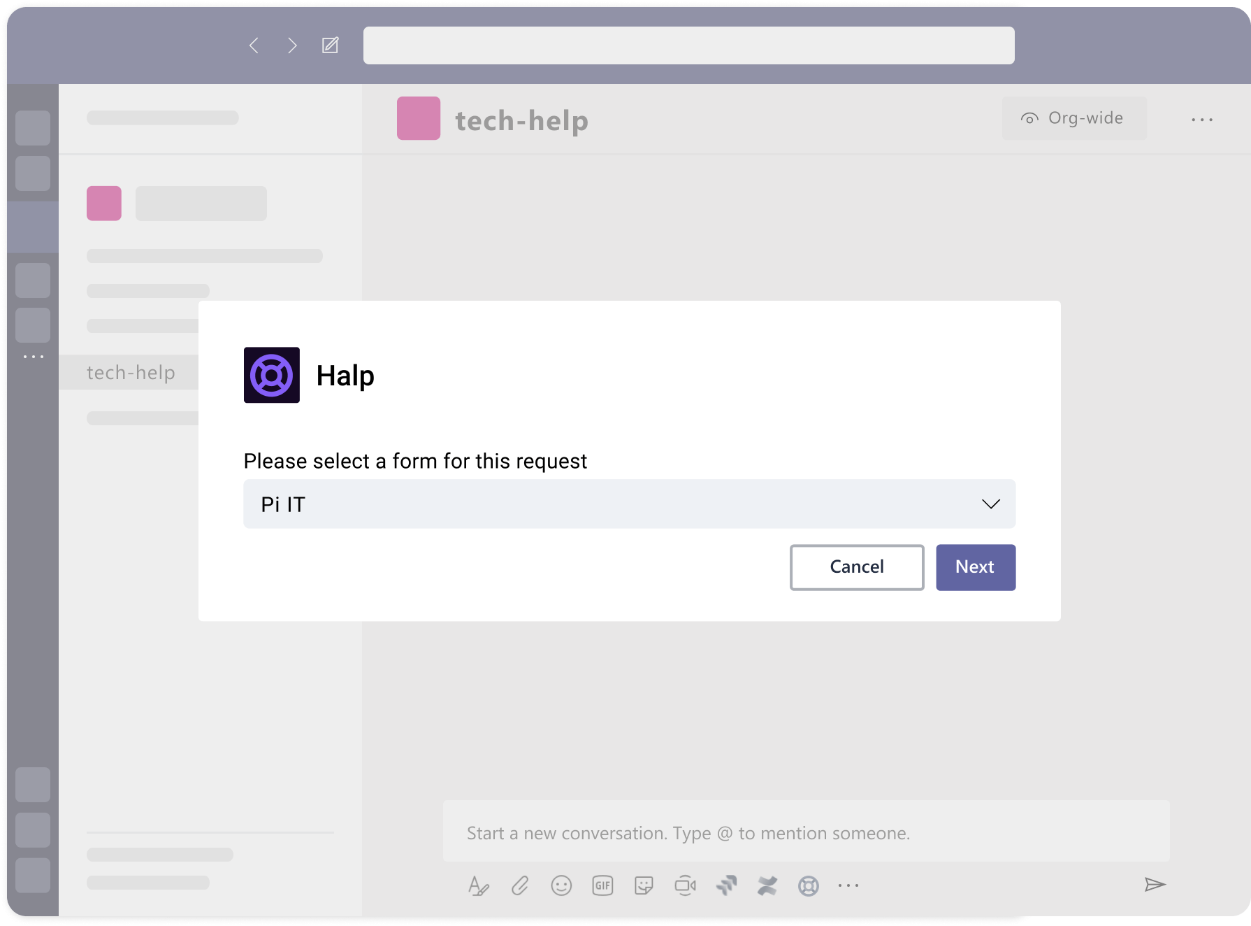 Create tickets in Teams