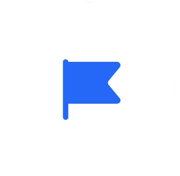 ícone circular de marcação