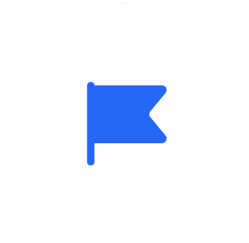 Flag-Symbol in einem Kreis