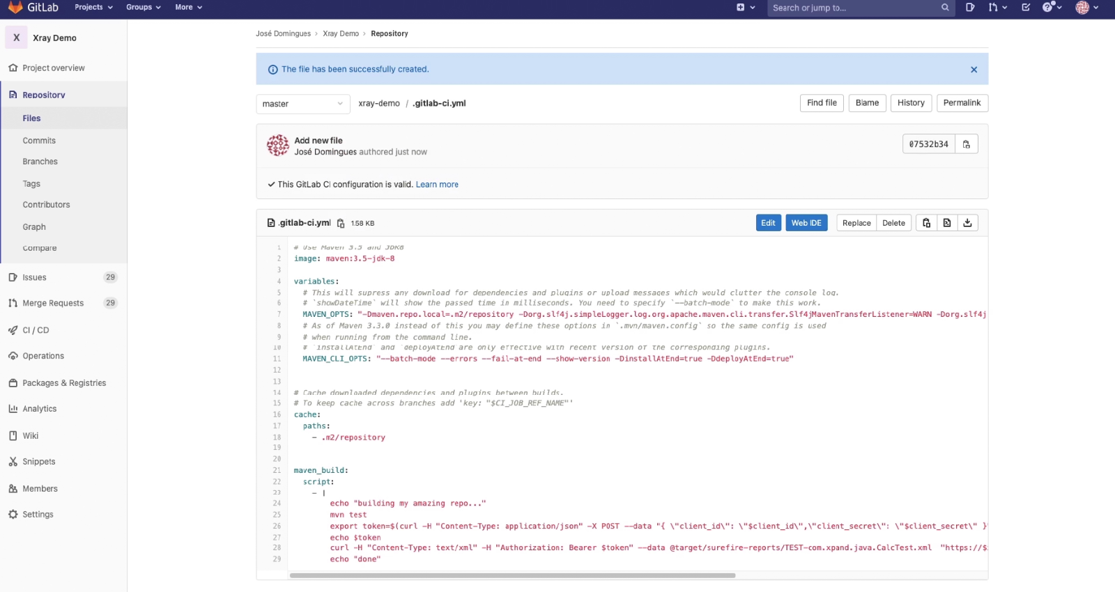 Identificatore ticket del repository GitLab