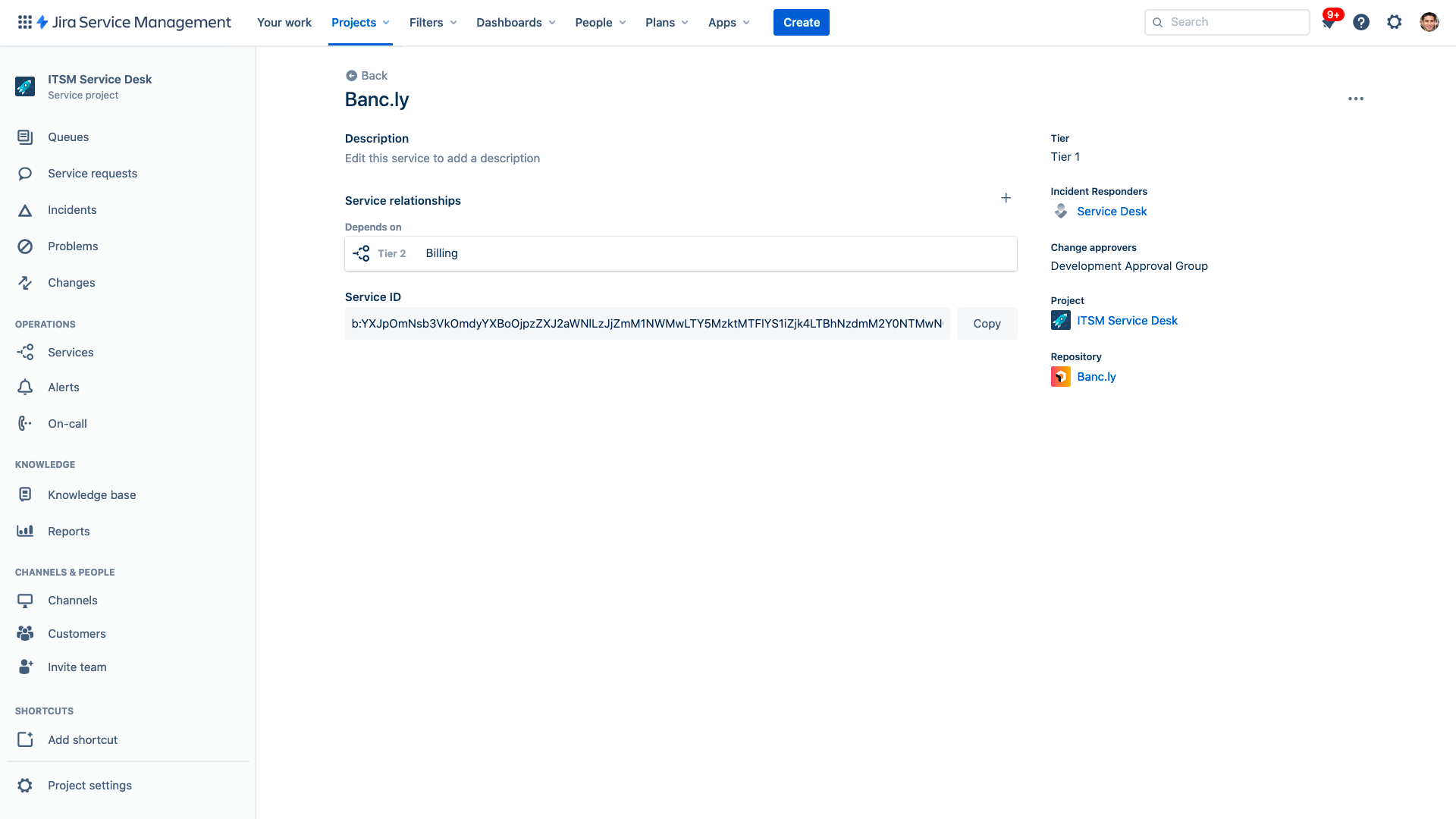 Services-Registry in Jira Service Management