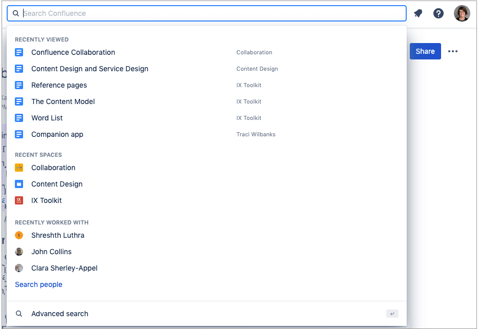 Search screenshot