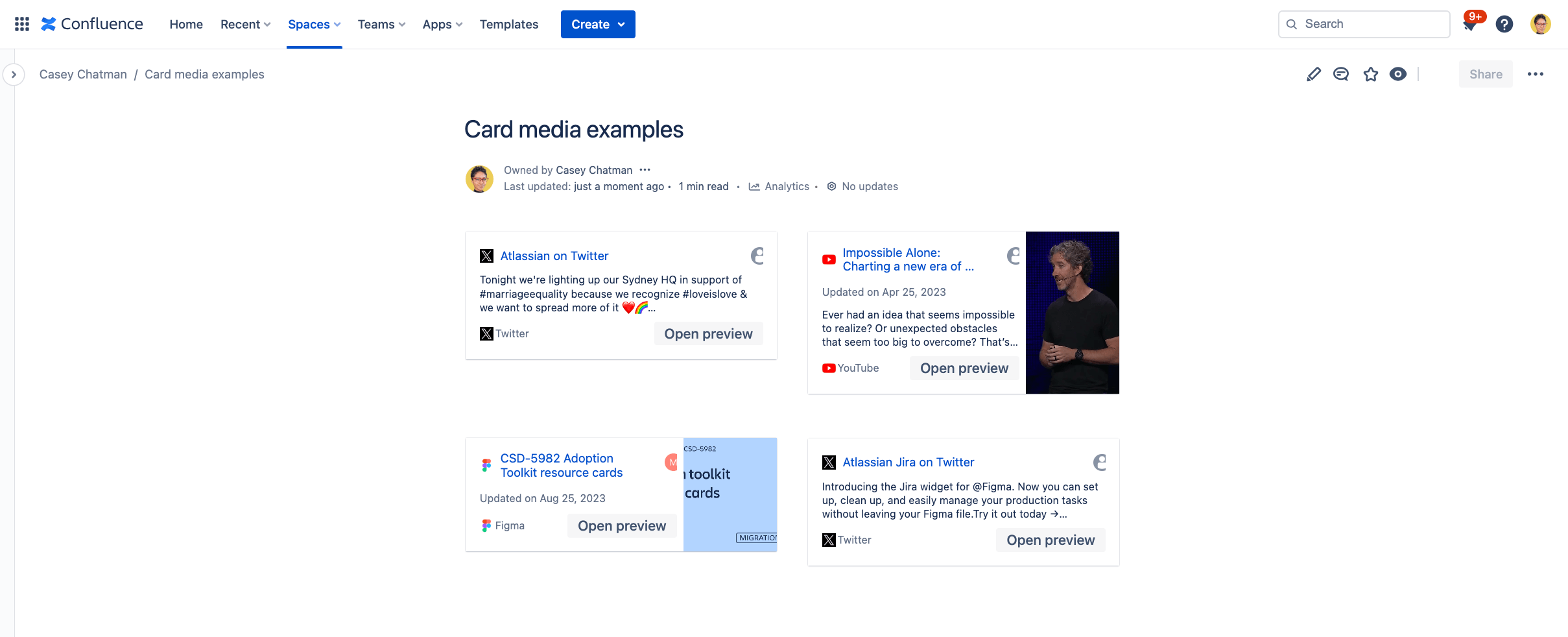 Visualizzazione scheda link intelligenti