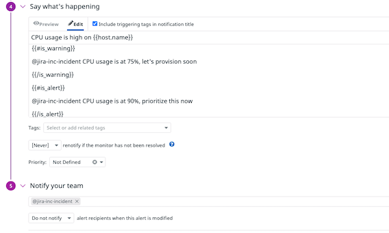 Automatically create Jira tickets with Datadog monitors