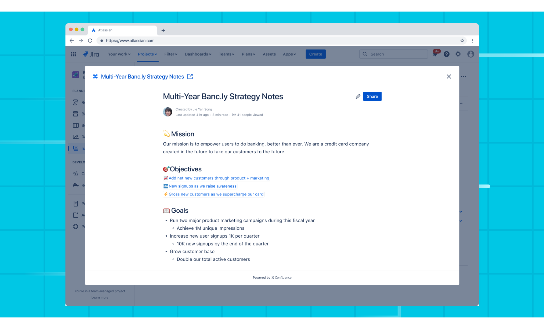 Share to slack from within Confluence