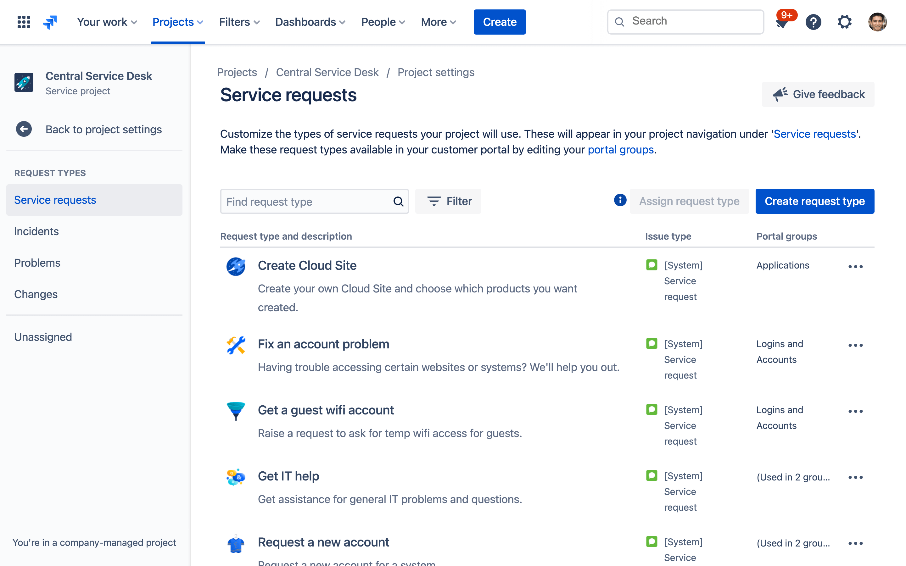 Richiesta di Service Desk