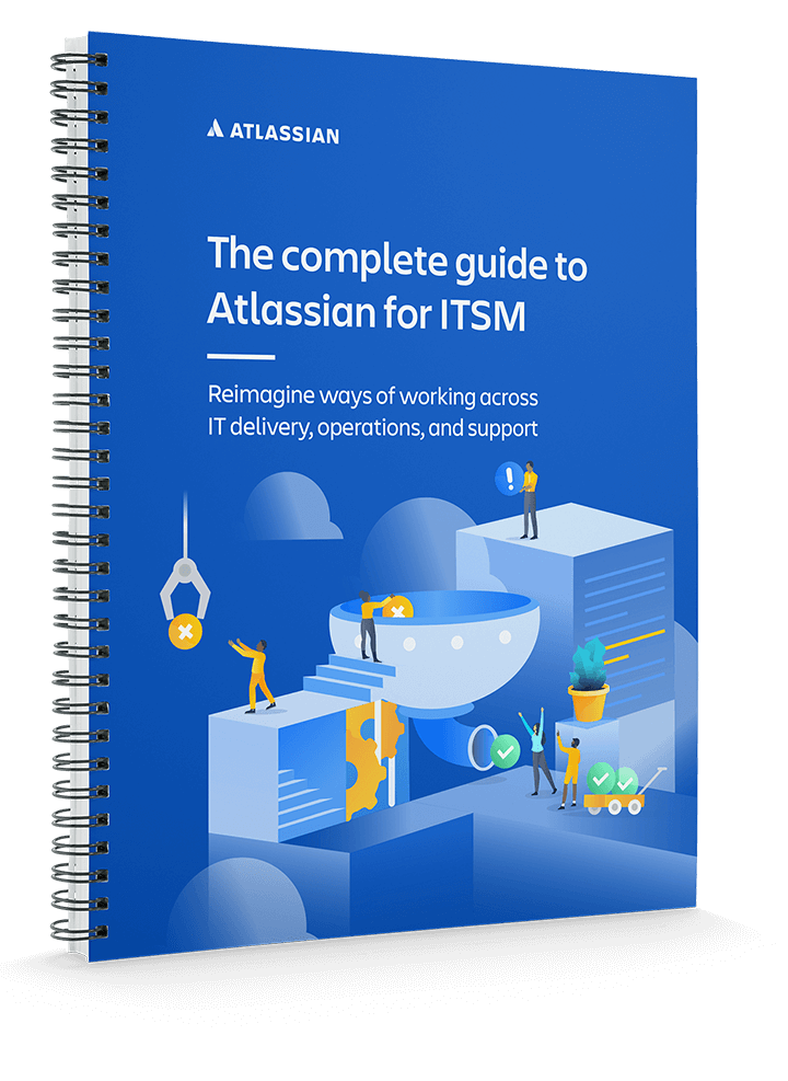 封面标题为：“Atlassian Jira Service Management 的 Total Economic Impact™”的螺旋笔记本