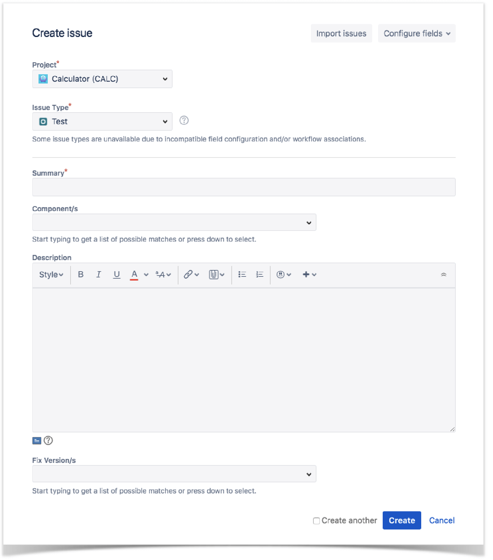 Field config. Создать тест.