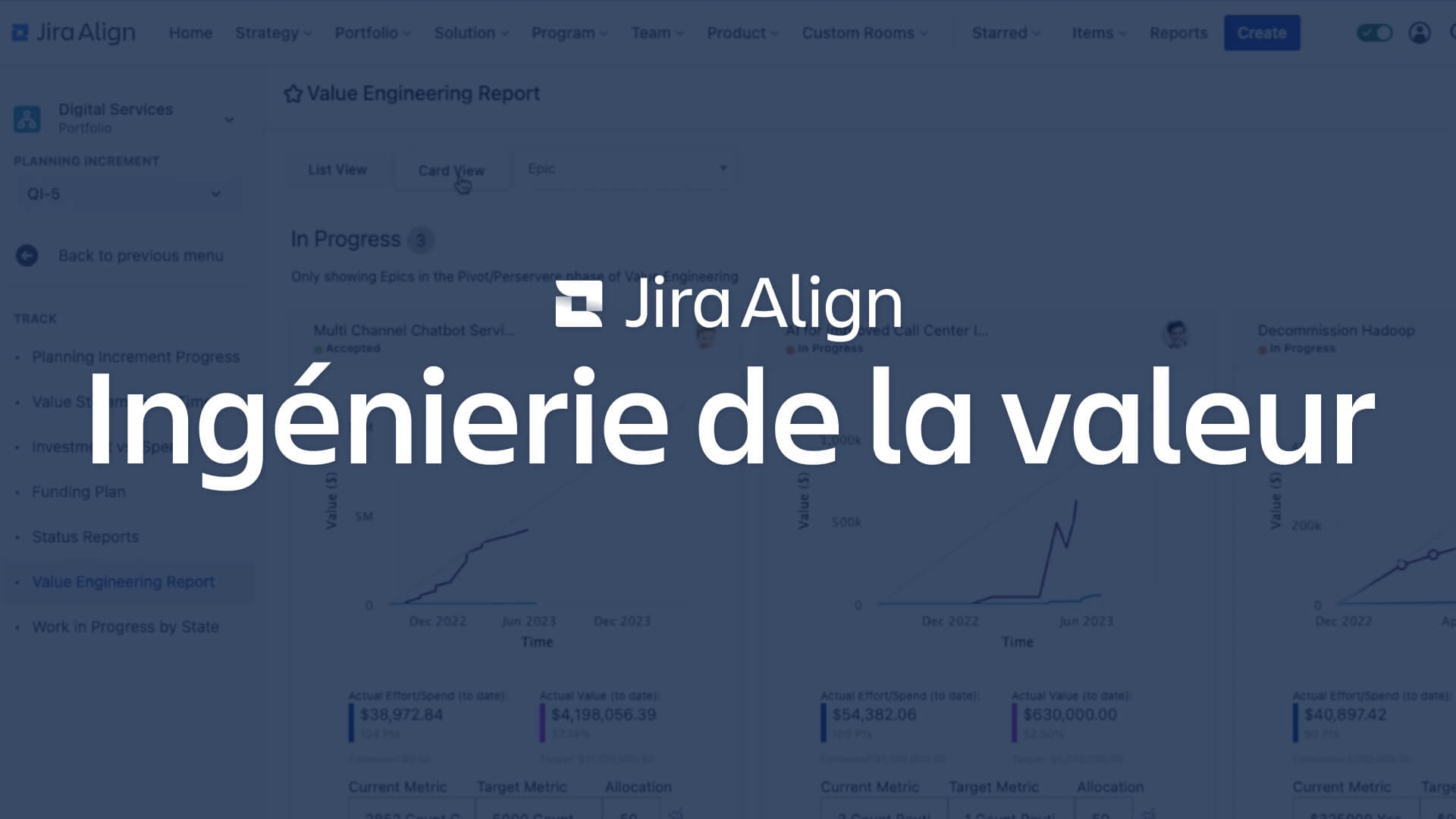 Image de l'ingénierie de la valeur avec Jira Align