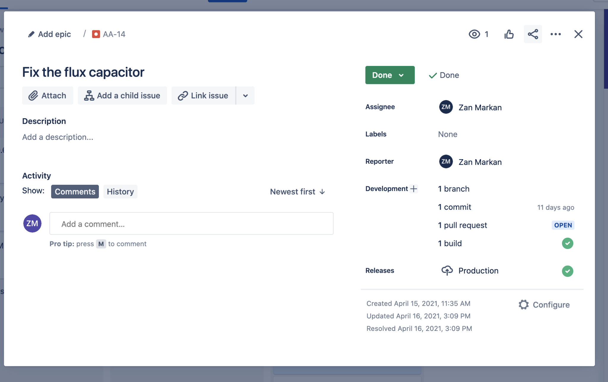 View build, test, and deploy status from Jira Software