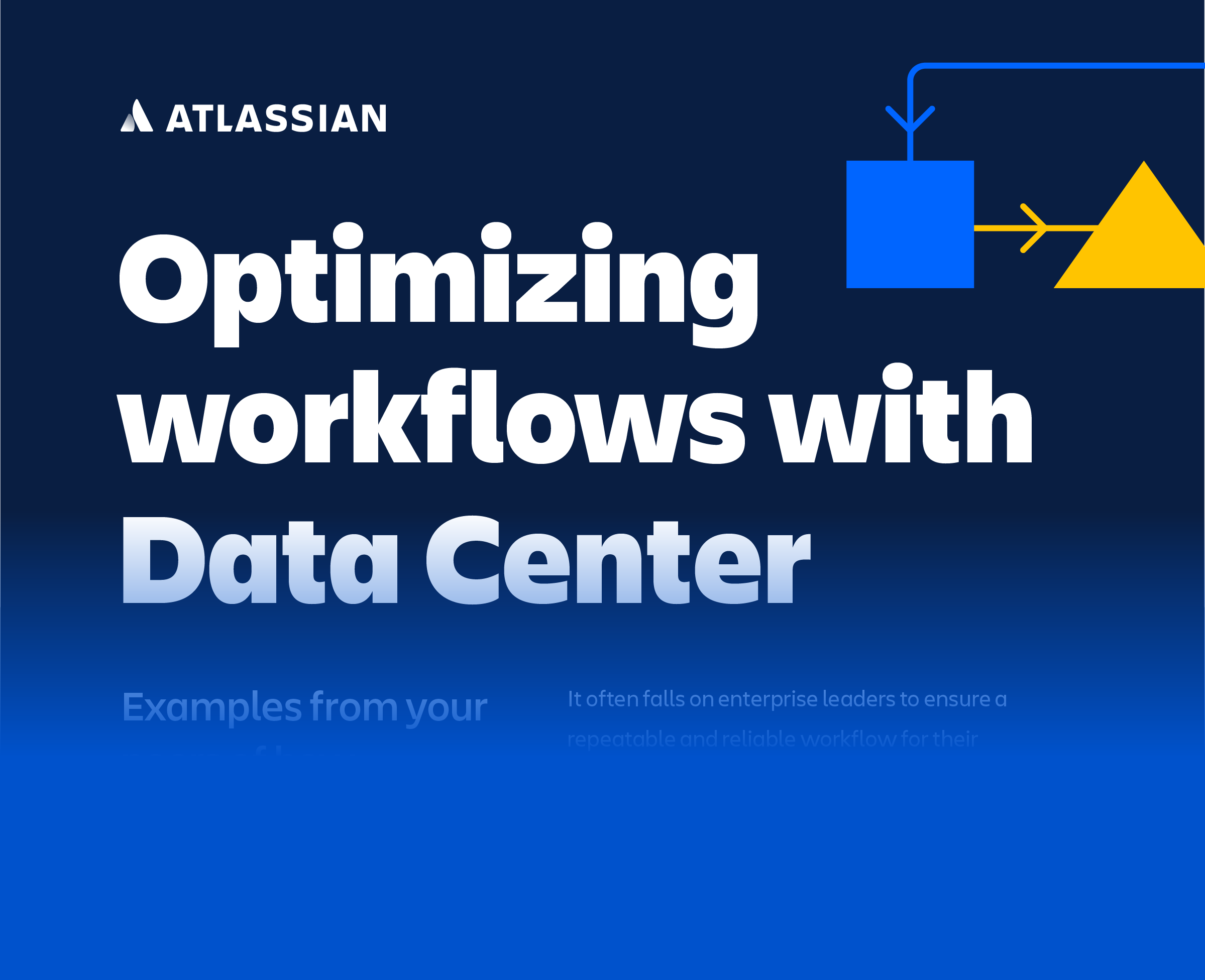 Optimizing workflows with Data Center
