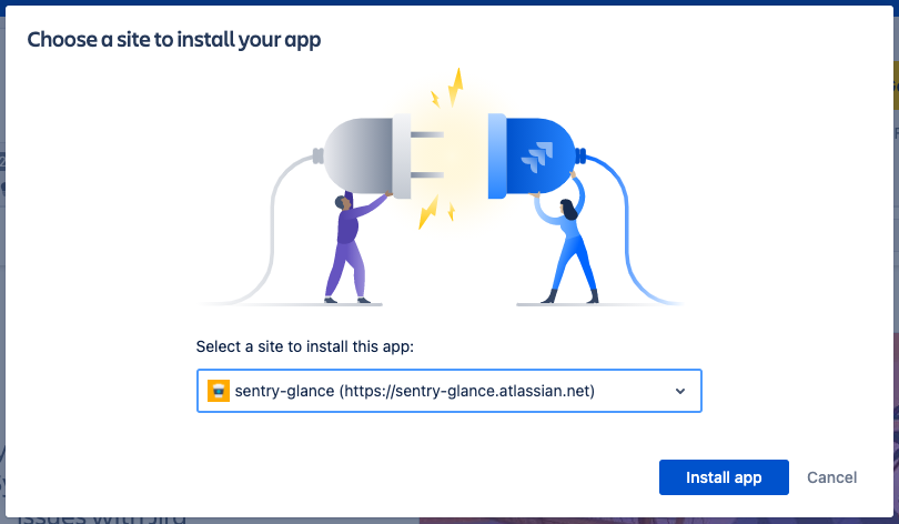 Site auswählen, um deine App zu installieren