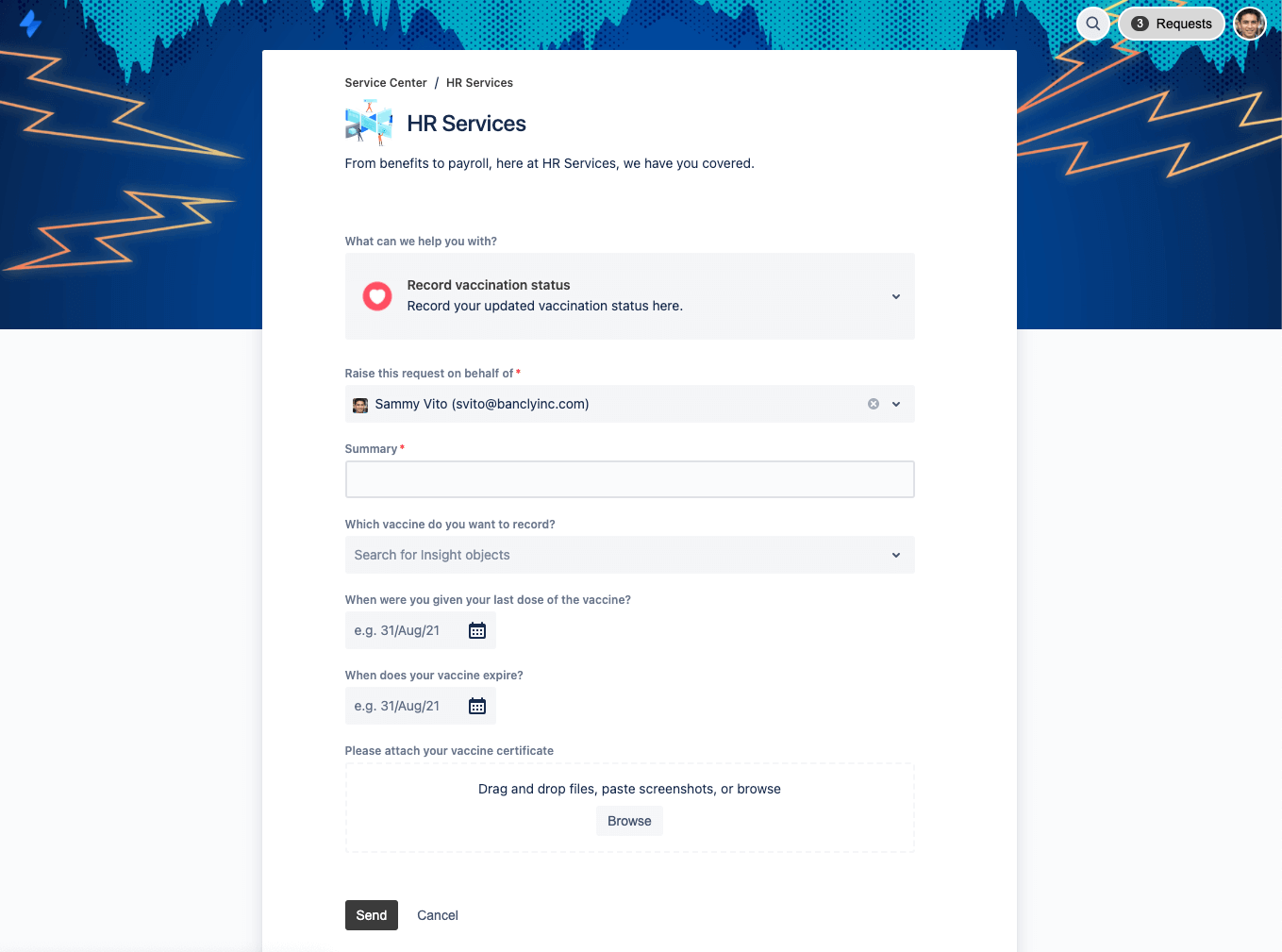 Jira Service Management 中面向内部客户的企业自助服务门户
