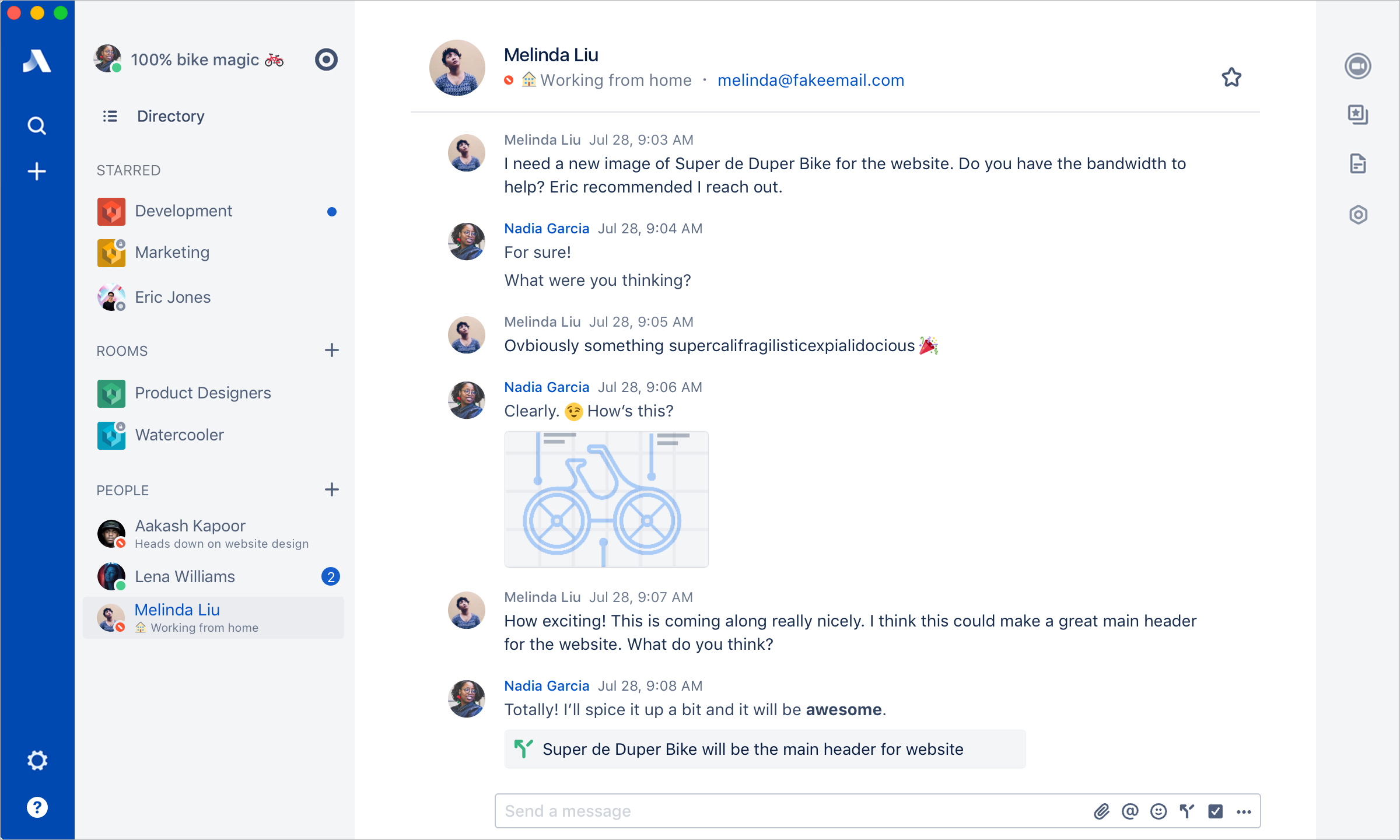 Captura de pantalla de Hipchat
