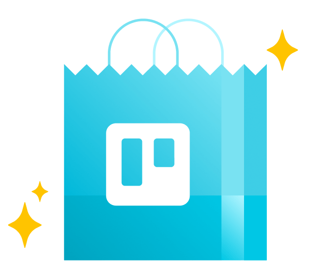 イラスト: Trello ギフト バッグ。