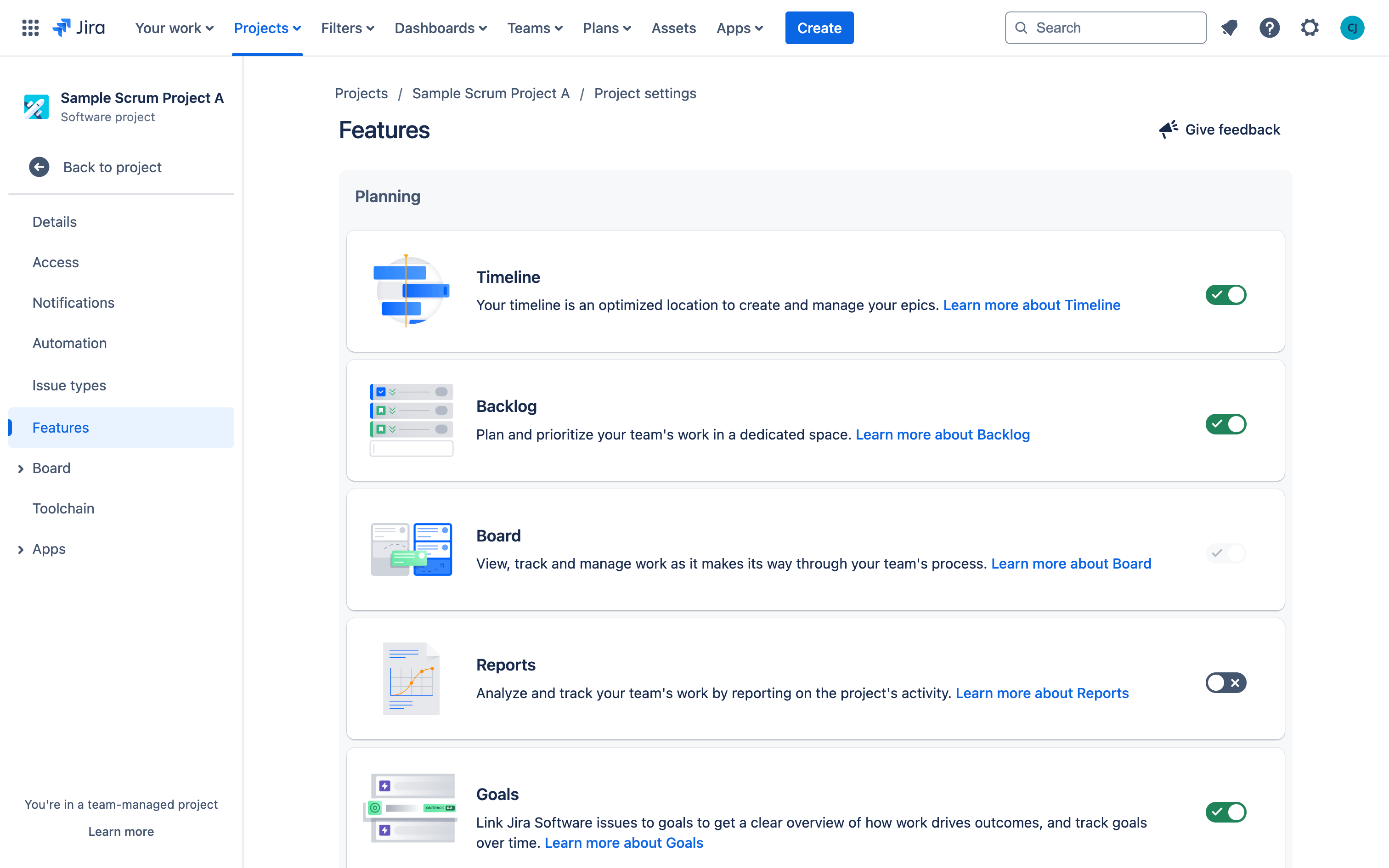 In-product functies