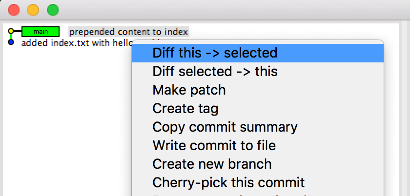 Commit diff