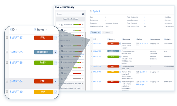 Agile team testing with Zephyr Squad for Jira integration