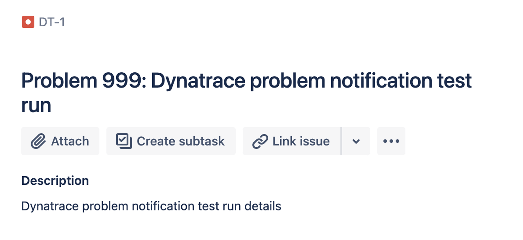 Prueba de notificación de problemas de Dynatrace