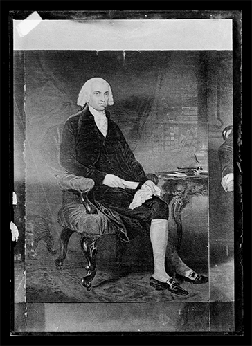 Portrait of James Madison sitting down