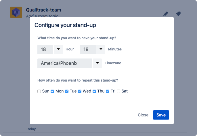 Schedule standups in Stride