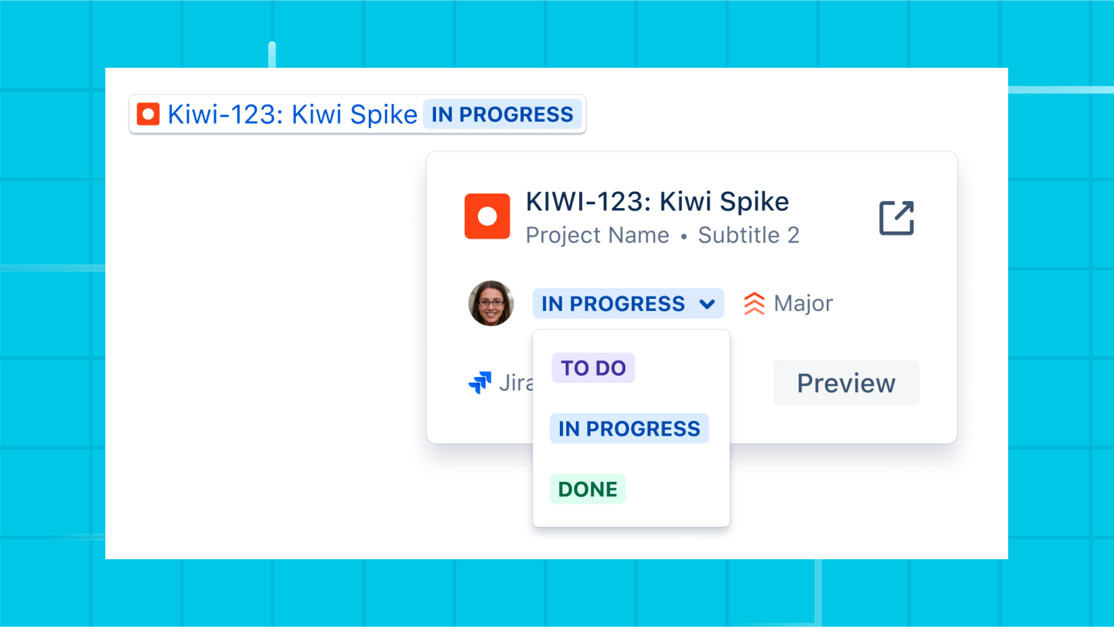 Cambia los estados de Jira desde Confluence